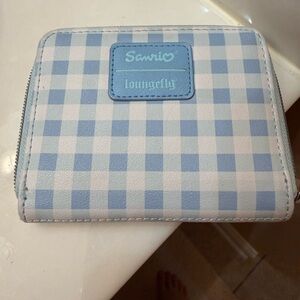 Loungefly Pastel Blue Checkered Wallet